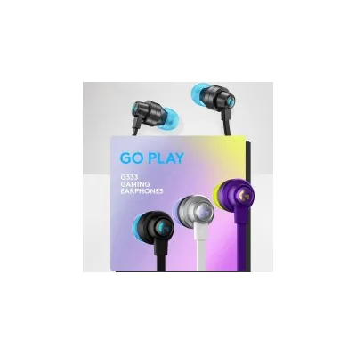 CUFFIETTE GAMING LOGITECH G333 con microfono Adattatore USB-C VIOLA GIALLO