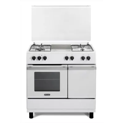 De Longhi Cucina a libera installazione DL964GEWB a 4 fuochi e forno a gas finitura bianco da 90 cm
