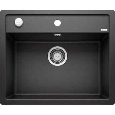 Blanco Lavello una vasca DALAGO 6-F 1525875 finitura nero da 60.5x50 cm - Filotop
