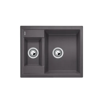 Blanco | Lavello una vasca con vaschetta METRA 6 1518875 finitura grigio roccia da 61.5x50 cm - Sopratop
