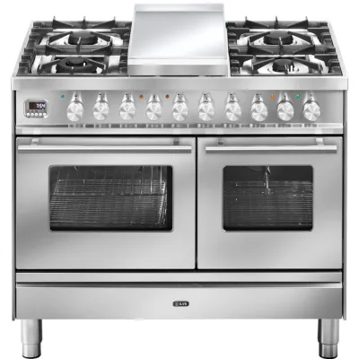 Ilve Cucina PD10W Professional Plus PD10FDWE3 doppio forno e piano cottura 6 fuochi con fry top e dual da 100 cm - IN PROMOZIONE FINO AL 6/07