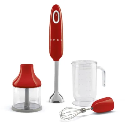 Smeg Frullatore a immersione HBF03RDEU finitura rosso Con accessori inclusi
