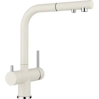 Blanco Miscelatore a 3 vie doppio comando con doccetta estraibile FONTAS-S II 1526947 finitura soft white