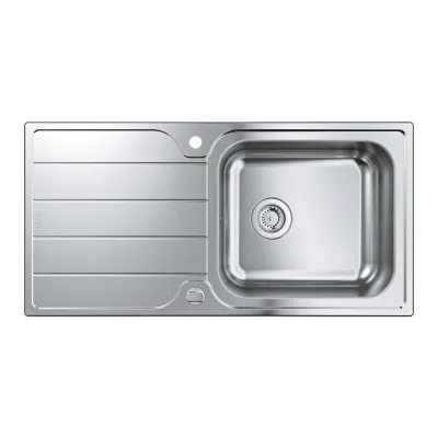 Grohe Lavello una vasca con gocciolatoio reversibile 31563SD1 finitura acciaio inox da 100x50 cm