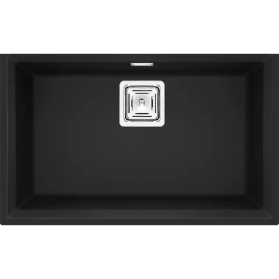 Elleci Lavello una vasca KARISMA 120 SOTTOTOP LGK12040BSO finitura composito G40 nero da 69x43.8 cm