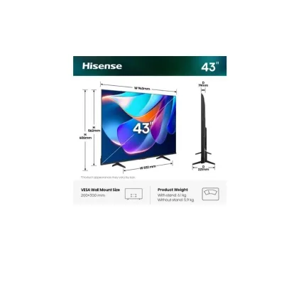 HISENSE ITALY SRL 43 A69S 4K UHD SMART VIDAA 43A69S