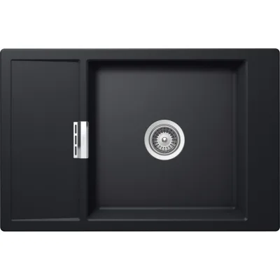 Schock Lavello una vasca con gocciolatoio MONO D100XS MOND100XSFBPUR finitura nero puro da 76.9x49.9 cm