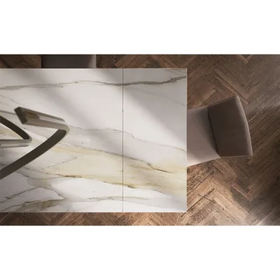 Cattelan Tavolo allungabile Premier Keramik Drive con struttura in acciaio verniciato e piano in ceramica