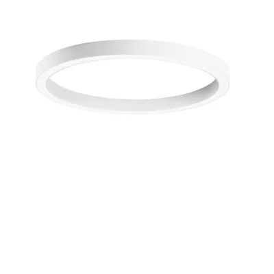 Plafoniera a struttura circolare bianca in metallo, LED 120W, CCT, 120x8.5cm