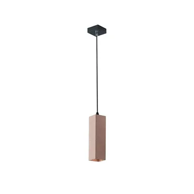 Lampadario a sospensione quadrato mattone in cemento naturale, lampadina GU10, 7x130x25cm
