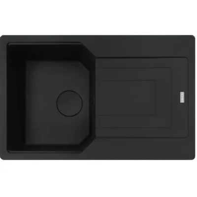 Franke: Lavello una vasca con gocciolatoio Urban Incasso UBG 611-78 114.0718.496 finitura black matt da 78x50 cm